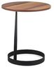 Hanah Home Stylish Walnut Side Table, 50 x 58 x 50 cm | 100% MDF with Sturdy Metal Legs | Perfect for Living Room & Bedroom, Elegant Design Bild 5