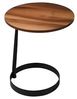 Hanah Home Stylish Walnut Side Table, 50 x 58 x 50 cm | 100% MDF with Sturdy Metal Legs | Perfect for Living Room & Bedroom, Elegant Design Bild 4