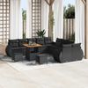 vidaXL Garten-Sofa-Set mit Kissen mit Speicher 13 pcs Schwarz 3363879 Bild 2