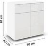 rauch Aditio Box, Kommode, 2-türig, 2 Schubladen mit Glasfront, mit Softclose-Funktion, Farbe Weiß, BxHxT 80x81x42cm Bild 3