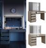 Schminktisch Sherry Greige Hochglanz 120 cm mit LED-Spiegel Vicco Bild 2