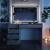 Schminktisch Sherry Greige Hochglanz 120 cm mit LED-Spiegel Vicco Bild 5