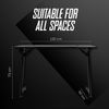 Baroni Home Gaming Schreibtisch, Holzwerkstoff Legierter Stahl, grau, 120x60 cm + Luci Led Bild 3