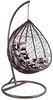 Luxus Hängesessel Miami XL Polyrattan mit Korb Gestell braun Kissen Modern Style Bild 1