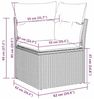 vidaXL 6-tlg. Garten-Sofagarnitur mit Kissen Schwarz Poly Rattan 3217526 Bild 4