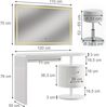 Schminktisch Lara Weiß 120 cm mit LED-Spiegel und Hocker Vicco Bild 3