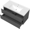 Waschtisch mit Unterschrank 80 cm Badmöbel Set Waschbecken mit Unterschrank Anthrazit Matt Softclose Bild 2