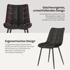 WOLTU 6 x Esszimmerstühle 6er Set Esszimmerstuhl Küchenstuhl Polsterstuhl Design Stuhl mit Rückenlehne, mit Sitzfläche aus Kunstleder, Gestell aus Metall, Anthrazit, BH207an-6 Bild 5