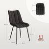 WOLTU 6 x Esszimmerstühle 6er Set Esszimmerstuhl Küchenstuhl Polsterstuhl Design Stuhl mit Rückenlehne, mit Sitzfläche aus Kunstleder, Gestell aus Metall, Anthrazit, BH207an-6 Bild 3