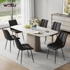 WOLTU 6 x Esszimmerstühle 6er Set Esszimmerstuhl Küchenstuhl Polsterstuhl Design Stuhl mit Rückenlehne, mit Sitzfläche aus Kunstleder, Gestell aus Metall, Anthrazit, BH207an-6 Bild 2