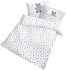 STERNE Babybettwäsche · Kinderbettwäsche für Mädchen & Jungen ☆ SLEEP LITTLE BEAR · Stars & Teddy Bär · Bettbezug 100x135 + Kissenbezug 40x60 cm Bild 1