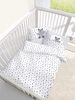 STERNE Babybettwäsche · Kinderbettwäsche für Mädchen & Jungen ☆ SLEEP LITTLE BEAR · Stars & Teddy Bär · Bettbezug 100x135 + Kissenbezug 40x60 cm Bild 2