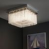 LED Deckenlampe, Chrom, Glasstäbe, Kristalle, klar Bild 4