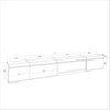 Skraut Home | TV-Schrank, Lowboard | für Wohnzimmer und Esszimmer | 317 x 45 x 35 cm | Elektrokamin XXL | Hängend | Moderner Stil | Schwarz Bild 3