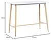 Esstisch weiß / heller Holzfarbton 90x50 cm CHAVES Bild 2