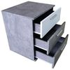 HTI-Living Nachtschrank Nachtkommode 3 Schubladen Nina Beton Weiß (Stück, 1-St, 1 Nachtschrank) Nachtschrank Nachttisch Bild 4