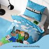 MTOnlinehandel Bettwäsche Minecraft Pixelwelt 135x200 + 80x80 cm in Renforcé, 100% Baumwolle, 2 teilig, Geschenk für Gamer Bild 5
