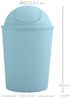 MSV Kosmetikeimer Abfalleimer Schwingdeckeleimer 5,5 Liter Kunststoff Hellblau Bild 2