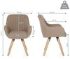 hjh LIVING Esszimmerstuhl Polsterstuhl SCANDI SOFT Stoff mit Armlehnen, Stuhl im Scandi-Look, Sitz drehbar, bequem gepolstert, Holzfußkreuz Bild 3