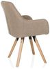 hjh LIVING Esszimmerstuhl Polsterstuhl SCANDI SOFT Stoff mit Armlehnen, Stuhl im Scandi-Look, Sitz drehbar, bequem gepolstert, Holzfußkreuz Bild 5