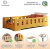 smartwood Kinderbett Bodenbett 90x200 mit Rausfallschutz & Lattenrost - Senfgelb - Kinder Montessori Bett TILA 2B mit glatten Kanten - Betten für schnelle Montage - Bis 230 kg belastbar Bild 3