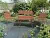 Vente-unique - MIRMANDE Gartensitzgruppe Metall Rot - B 50 cm x H 47 cm x L 89 cm Bild 2