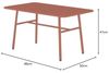 Vente-unique - MIRMANDE Gartensitzgruppe Metall Rot - B 50 cm x H 47 cm x L 89 cm Bild 3