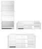 Wohnzimmer-Set GLAMOUR Wohnwand 3-teilig MDF weiß Hochglanz Bild 2