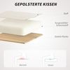 HOMCOM Bürostuhl Gepolsterter Schreibtischstuhl in Leinenoptik (360° drehbar Relaxsessel mit Räder, 1 St), höhenverstellbar, Beige, 54 x 52 x 73-81 cm Bild 4