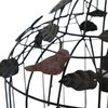 Grafelstein Hängeleuchte Hängelampe BIRDY schwarz braun Vogelkäfig Deckenlampe mit Blättern und Bild 2