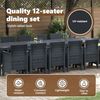 vidaXL Garten Essgruppe 13 pcs Anthrazit Polt Rattan 3378775 Bild 3