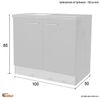 Flex-Well Spülenschrank Samoa (B x H x T) 100 x 85 x 60 cm, inkl. Einbauspüle Bild 2