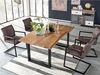 Essgruppe Picton Akazie massiv mit 4 Schwingstühlen braun schwarz Küchentisch Esszimmer Sitzgruppe Holztisch Set modern robust Bild 2