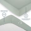 Blumtal® Premium Spannbettlaken 200x200 cm Jersey - Oeko-TEX zertifiziertes Spannbettlaken 200x200 cm Baumwolle 100% - Spannbetttuch 200x200 cm für Matratzen bis 25cm - Bettlaken - Summer Green - Grün Bild 4