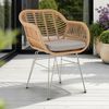 IDIMEX Gartenstuhl PARAMO, In & Outdoor Esszimmerstuhl mit Metallgestell in Rattan Optik braun Bild 2
