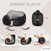 Cozyor Nackenstützkissen Memory Nackenkissen mit verstellbarem Verschluss + praktischer Tasche, Füllung: Memory Schaum Gedächtnisschaum, Bezug: waschbarer Bezug, Set, Nackenhörnchen zum Reisen, klein & kompakt, schwarz Eclipse Serie, auch im Reise-Set ... Bild 4