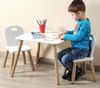 Kesper | Kindertisch-Set mit 2 Stühlen und Sitzbank | Faserplatte & Holz | Farbe: Weiß | ideal für Kinderzimmer und Spielbereiche Bild 2
