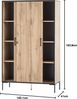 Möbelpartner Montana Aktenschrank 701724, Holzwerkstoff, Eiche Landhaus Dekor, 100, 1 x 41 x 163,8 cm Bild 2