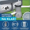 Bestway 56670 Steel Pro MAX Frame Pool Komplett Set mit Filterpumpe 488 x 244 x 122 cm, grau, eckig Bild 4