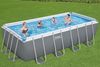 Bestway 56670 Steel Pro MAX Frame Pool Komplett Set mit Filterpumpe 488 x 244 x 122 cm, grau, eckig Bild 2
