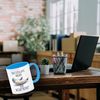 speecheese Tasse Robbe - schlafe nicht sondern meditiere Kaffeebecher in hellblau Bild 3