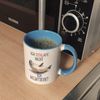 speecheese Tasse Robbe - schlafe nicht sondern meditiere Kaffeebecher in hellblau Bild 5