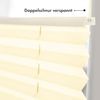 Sonello Plissee Klemmfix ohne Bohren 30x100 cm Creme Faltrollo Plisseerollo Jalousie für Tür & Fenster Blickdicht Sichtschutz Sonnenschutz Fertifplissee Rollo Bild 3