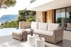 Garten Ecksofa 3-Sitzer VALLETRI rechtsseitig Rattan Grau Bild 2