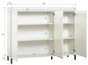 Dmora - Kommode Mogadiscio, Wohnzimmerbuffet, Wohnzimmer-Sideboard, Moderne Küchen-Speisekammer, Made in Italy, 138x40h110 cm, Glänzendes Weiß und Anthrazit Bild 2