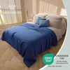 LAYNENBURG Premium Musselin Tagesdecke 180x220 cm - 100% Baumwolle - extraweiche Baumwolldecke als Kuscheldecke, Bett-Überwurf, Sofa-Überwurf, Couch-Überwurf - warme Sofa-Decke (Blau) Bild 2