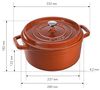 ZWILLING Kochtopf Gusseisen m. Deckel 26cm rund zimt 40511-297-0 1004668 COCOTTE STAUB Bild 3