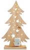 näve LED Baum Tannenbaum, Weihnachtsdeko aus Holz, Timerfunktion, LED fest integriert, Warmweiß, Holz-Stehleuchte, Höhe ca. 47,5 cm, Batteriebetrieben Bild 3