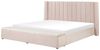 Bett mit Stauraumbank NOYERS 180 x 200 cm Samtstoff Pastellrosa Bild 4