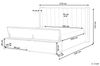 Bett mit Stauraumbank NOYERS 180 x 200 cm Samtstoff Pastellrosa Bild 3